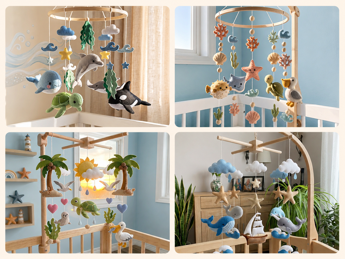 Felt Ocean Life Baby Mobiles: Under the Sea Nursery Decor Ideas