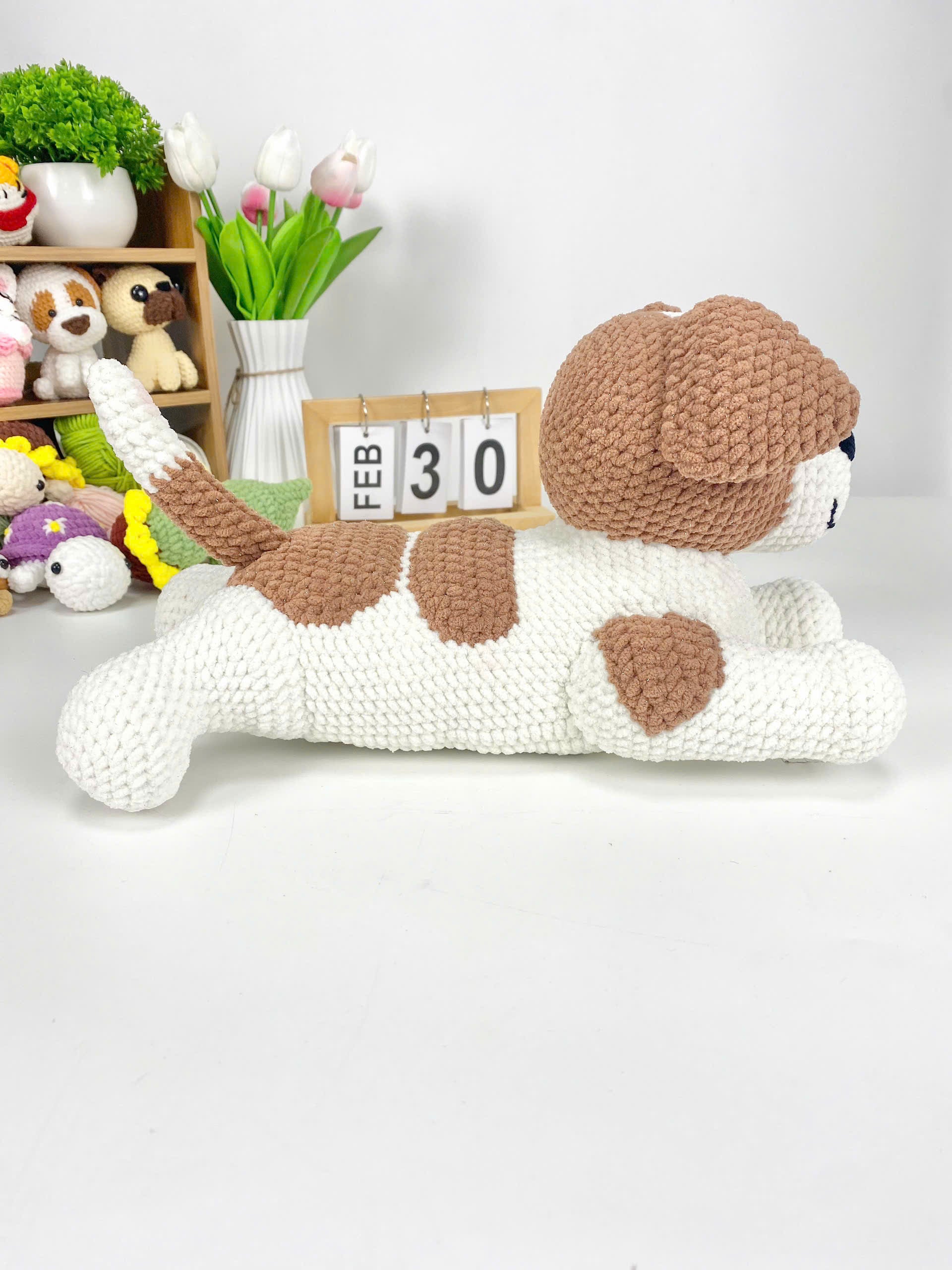 Jack Russell Terrier Crochet Pattern: Amigurumi Dog Plush Toy (PDF)