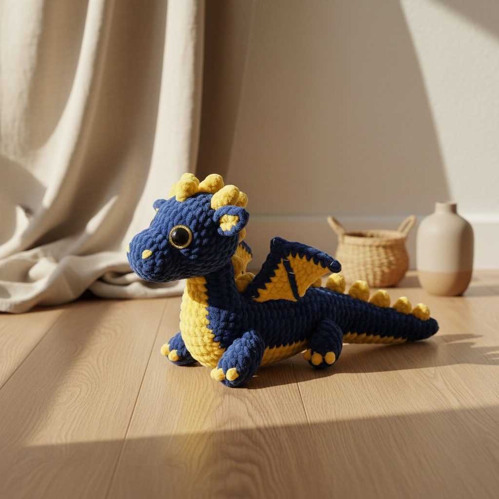 Dragon Crochet Pattern – Amigurumi Dragon PDF Pattern, Fantasy Plush Toy, Cute Dragon DIY Gift
