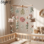 Handmade Deer Baby Mobile, Crochet Woodland Crib Mobile, Forest Nursery Decor, Boho Baby Mobile, Neutral Baby Shower Gift