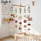 Handmade Deer Baby Mobile, Crochet Woodland Crib Mobile, Forest Nursery Decor, Boho Baby Mobile, Neutral Baby Shower Gift