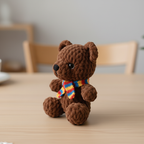Teddy Bear Crochet Pattern PDF, Rainbow Scarf Bear Amigurumi, Cute Plush Bear Toy