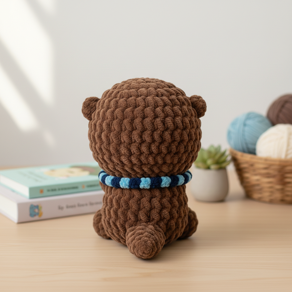 Otter Crochet Pattern, Amigurumi Otter Plush with Necklace, Kawaii Animal Crochet PDF