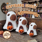 Ghost Capybara Crochet Pattern PDF – Halloween Amigurumi Plush