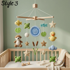 Handmade Baby Mobile, Crochet Woodland Pond Crib Mobile with Frog, Duck & Nature Theme, Nursery Decor, Custom Baby Gift