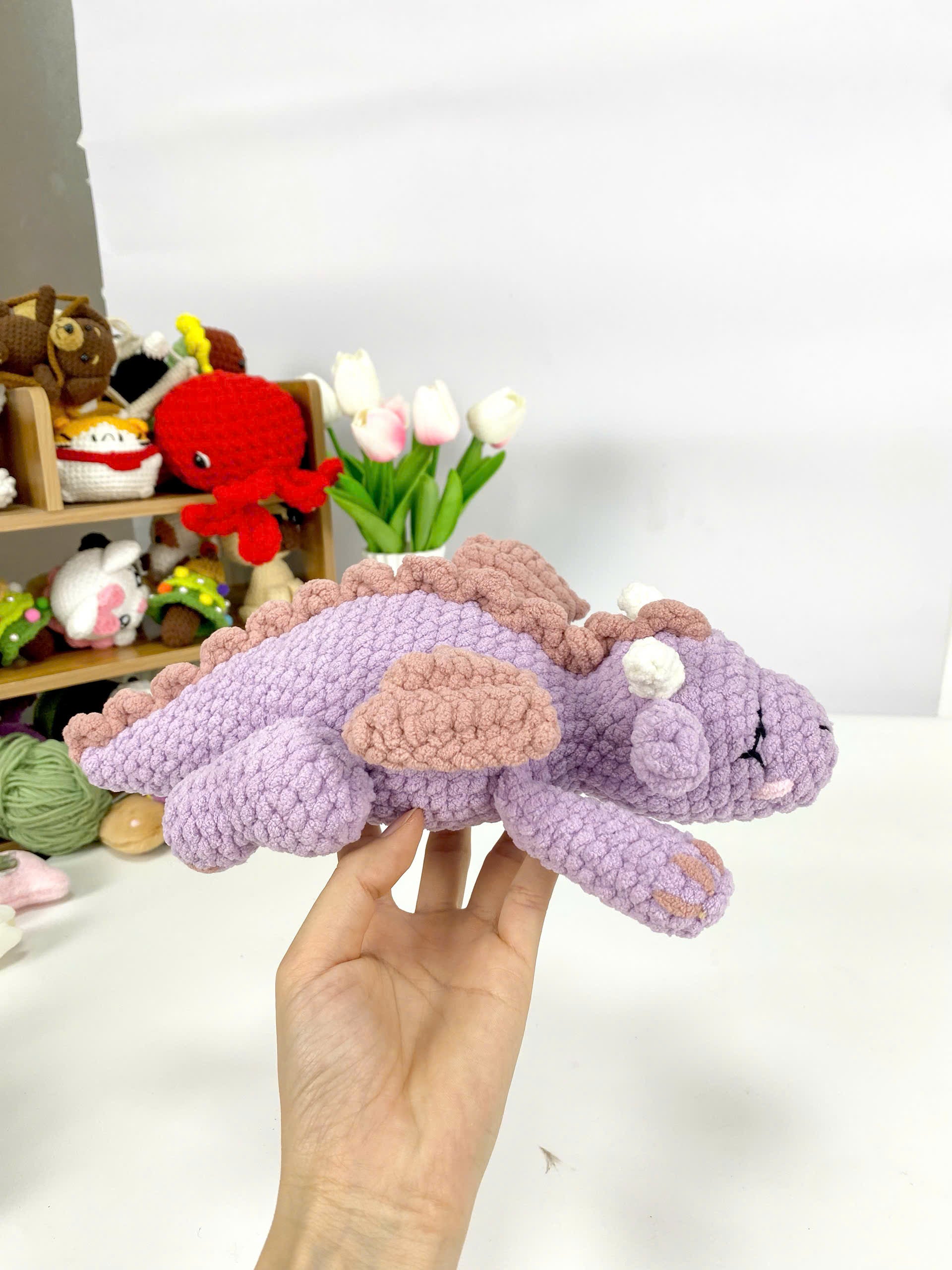 Dragon Amigurumi Crochet Pattern: Sleeping Plush Toy (PDF)