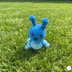 Handmade Crochet Ant Plush, Blue Amigurumi Insect Stuffed Animal, Soft Bug Toy, Nature Lover Gift, Nursery Decor