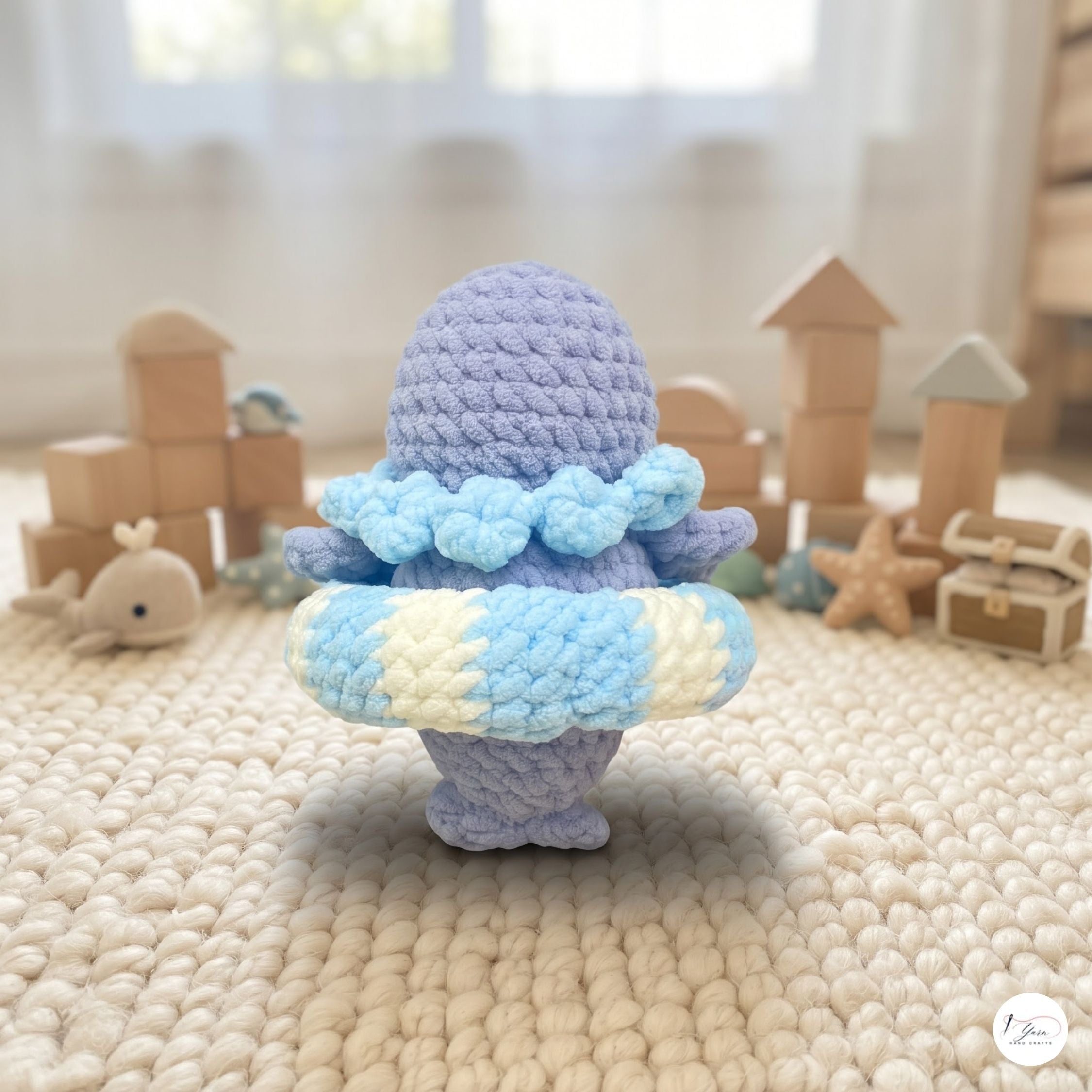 Crochet Seal Plush with Floatie, Handmade Amigurumi Sea Animal, Soft Ocean Stuffed Toy, Seal Lover Gift, Nursery Decor