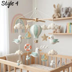 Nautical Baby Mobile, Crochet Seagull Crib Mobile with Sailboats and Hot Air Balloon, Ocean Nursery Decor, Baby Shower Gift
