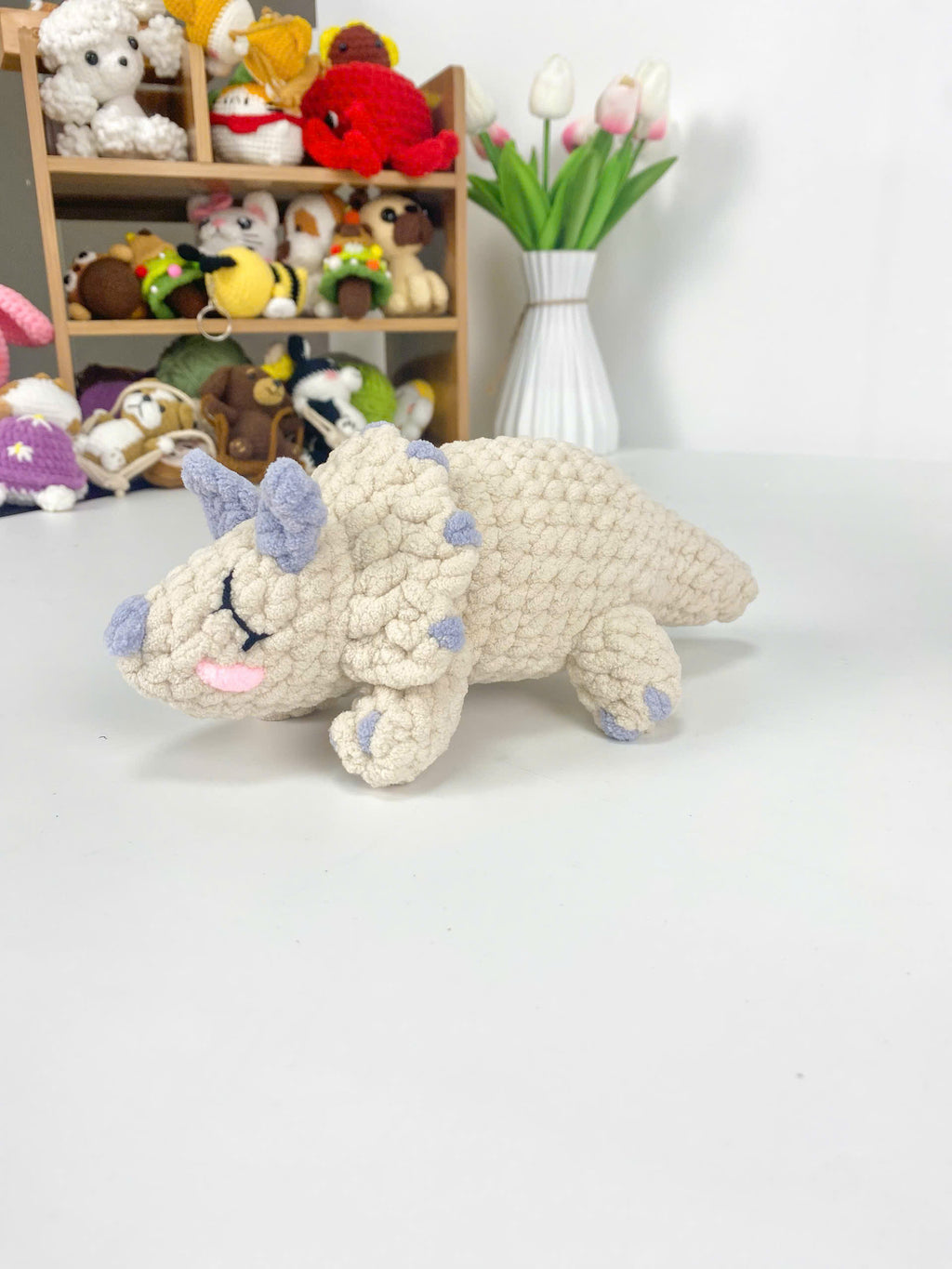 Triceratops Crochet Pattern: Beginner Friendly Amigurumi Dinosaur (PDF Pattern)