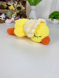 Yellow Duck Amigurumi Crochet Pattern, Sleeping Duck Toy (PDF)