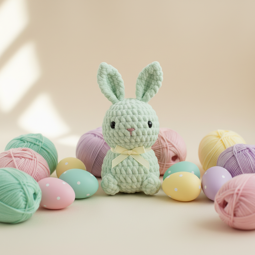 Bunny Crochet Pattern, Rainbow Bunny Amigurumi, Cute Easter Bunny Crochet, bunny crochet, Beginner Crochet Toy