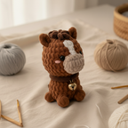 Mini Horse Crochet Pattern PDF, Cute Kawaii Horse Amigurumi, Plush Farm Animal