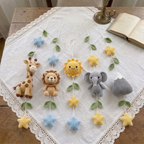 Handmade Crochet Safari Baby Mobile – Nursery Crib Decor