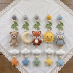 Handmade Crochet Woodland Baby Mobile – Fox, Bear & Owl Nursery Crib Decor