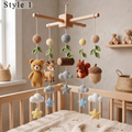 Handmade Crochet Woodland Baby Mobile – Bear, Deer & Squirrel Nursery Crib Decor