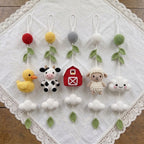 Handmade Crochet Farm Animal Baby Mobile – Cow, Sheep, Duck & Barn Nursery Decor
