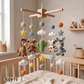 Handmade Crochet Western Baby Mobile – Horse, Cow, Donkey & Cactus Nursery Decor