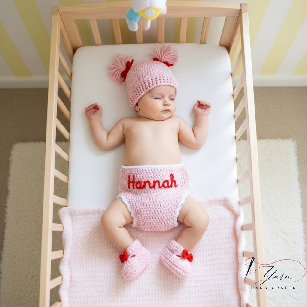 Personalized Green Baby Crochet Outfit | Handmade Christmas Baby Set | Custom Grinch Inspired Baby Costume | Crochet Hat Romper Booties | Holiday Photo Outfit