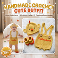 Adorable Crochet Chick Baby Outfit Set, Personalized Baby Romper Gift, Custom Name Crochet Outfit, Handmade Newborn Beanie, Baby Shower Gift, Photo Prop