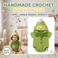 Custom Baby Crochet Outfit Set, Budew Inspired Baby Costume, Handmade Green Hooded Romper, Newborn Photo Prop, Personalized Baby Gift