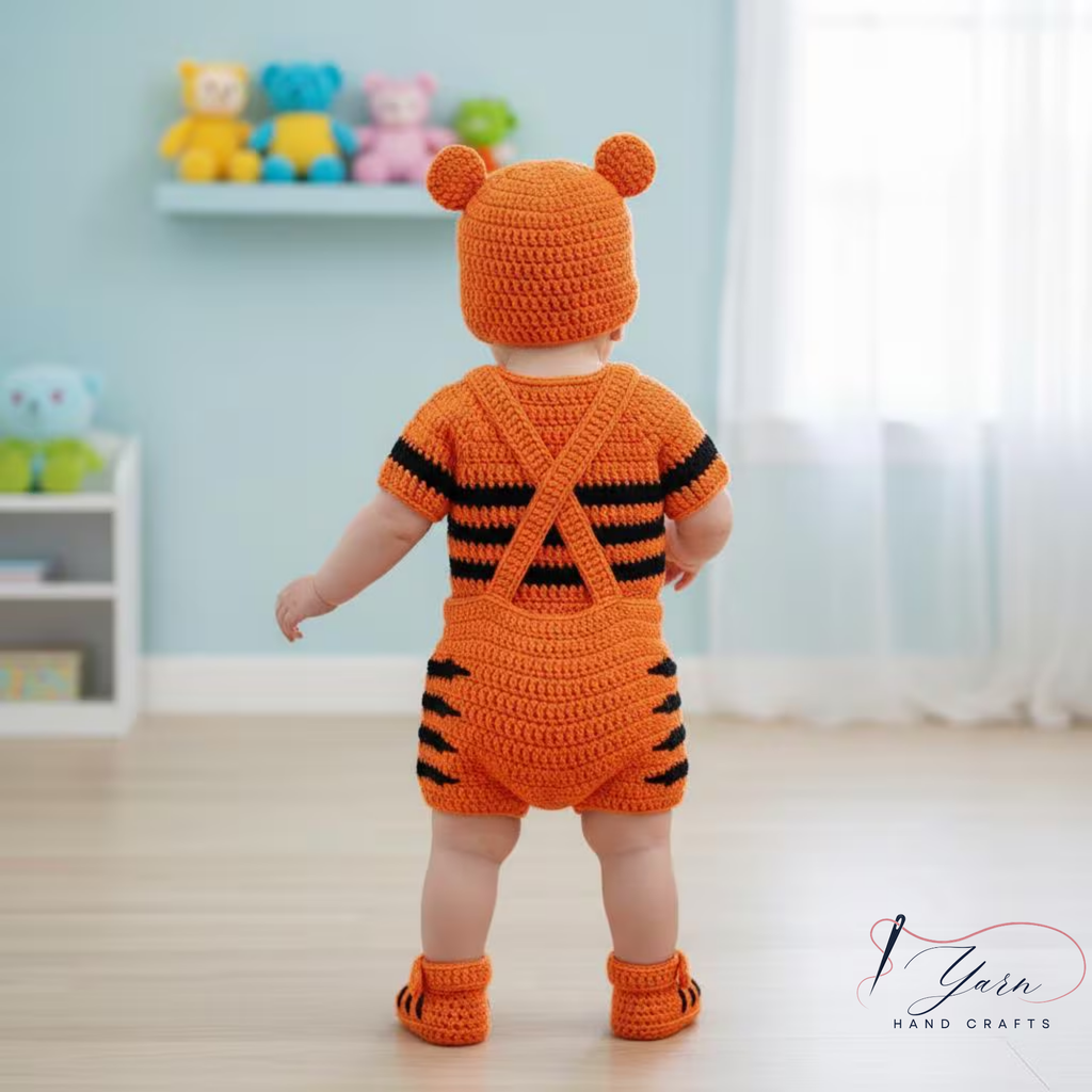 Custom Baby Crochet Shirt, Pooh Bear Piglet Tigger Baby Outfit, Handmade Personalized Crochet Clothing Set, Winnie Inspired Newborn Gift