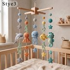 Handmade Crochet Ocean Baby Mobile – Whale, Turtle & Dolphin Nursery Decor