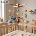 Crochet Ocean Baby Mobile, Handmade Sea Animal Crib Decor with Whale, Otter, Pelican, Stingray, Pufferfish and Stars, Nursery Gift