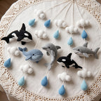 Handmade Crochet Ocean Baby Mobile – Whale, Dolphin, Orca & Shark Nursery Decor