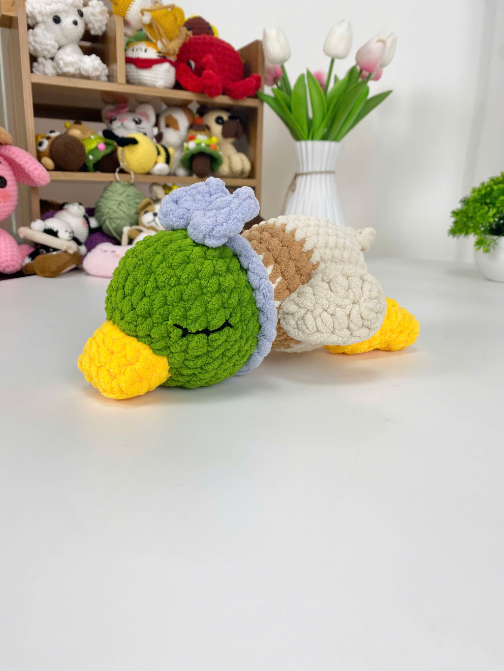 Amigurumi Mallard Duck Crochet Pattern: Sleeping Plush Toy (PDF)