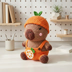 Orange Capybara Crochet Pattern PDF – Fruit Amigurumi Plush in Overalls