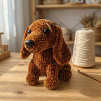 Dachshund Dog Crochet Pattern PDF – Amigurumi Sausage Dog Plush