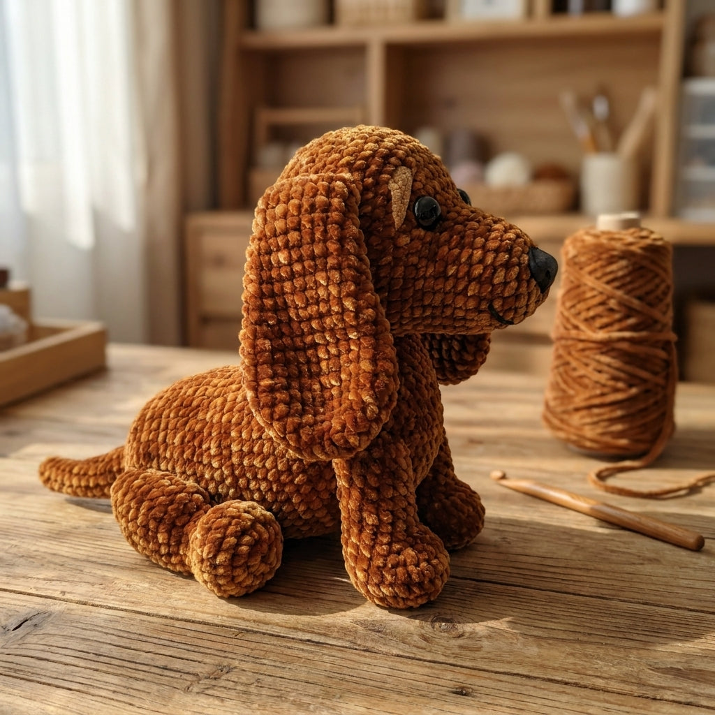 Dachshund Dog Crochet Pattern PDF – Amigurumi Sausage Dog Plush