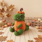 Pumpkin Dinosaur Crochet Pattern PDF – Halloween Dino Amigurumi Plush
