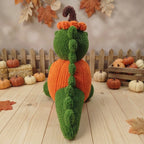 Pumpkin Dinosaur Crochet Pattern PDF – Halloween Dino Amigurumi Plush