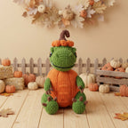 Pumpkin Dinosaur Crochet Pattern PDF – Halloween Dino Amigurumi Plush