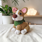 Cozy Scarf Corgi Crochet Pattern PDF – Amigurumi Puppy Plush
