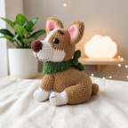 Cozy Scarf Corgi Crochet Pattern PDF – Amigurumi Puppy Plush