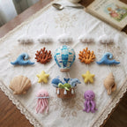 Handmade Felt Ocean Hot Air Balloon Baby Mobile – Sea Animal Nursery Decor