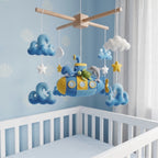 Handmade Felt Submarine Baby Mobile – Whale, Turtle & Dolphin Ocean Nursery Decor