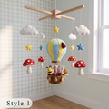 Handmade Felt Garden Hot Air Balloon Baby Mobile – Bee, Ladybug & Butterfly Nursery Decor