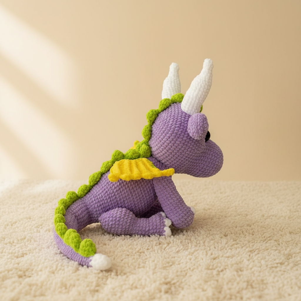 Dragon Crochet Pattern PDF, Fantasy Amigurumi Dragon, Plush Dragon Toy