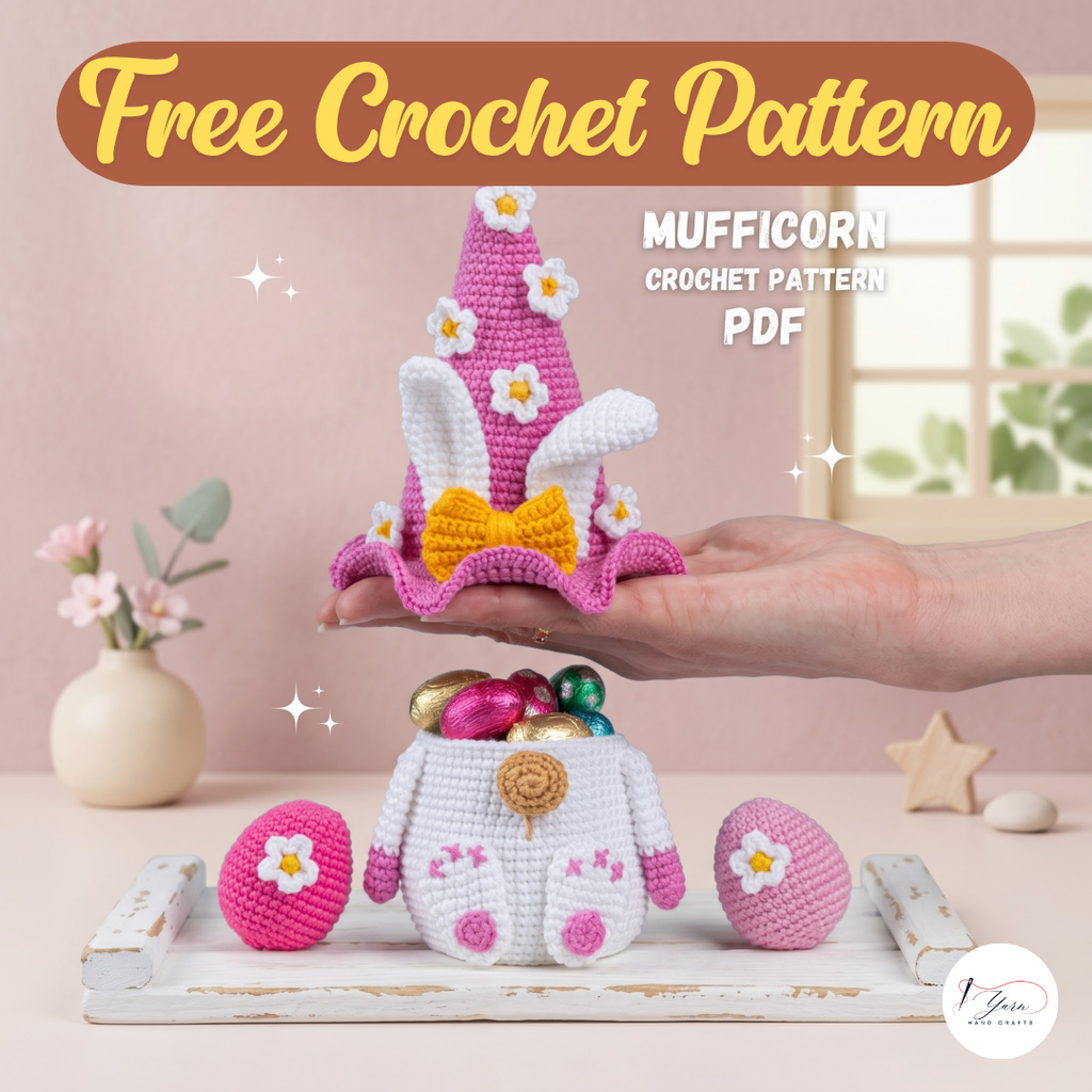 Easter Bunny Gnome Crochet Pattern PDF, Candy Holder Amigurumi