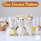 Llama Crochet Pattern Bundle PDF, 3 No-Sew Amigurumi Plush Designs