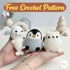 Arctic Animal Crochet Pattern Bundle PDF, Seal Penguin and Polar Bear Amigurumi