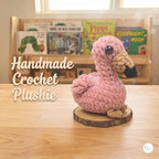 Handmade Crochet Flamingo Plush, Pink Amigurumi Bird Stuffed Animal, Soft Tropical Nursery Decor, Flamingo Lover Gift