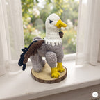 Crochet Griffin Plush - Finished Mythical Stuffed Animal