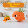 Free Pumpkin Whale Crochet Pattern, Cute Halloween Amigurumi PDF Download