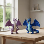 Amigurumi Dragon Crochet Pattern Bundle, Blue & Purple Fantasy Plush (PDF Pattern)