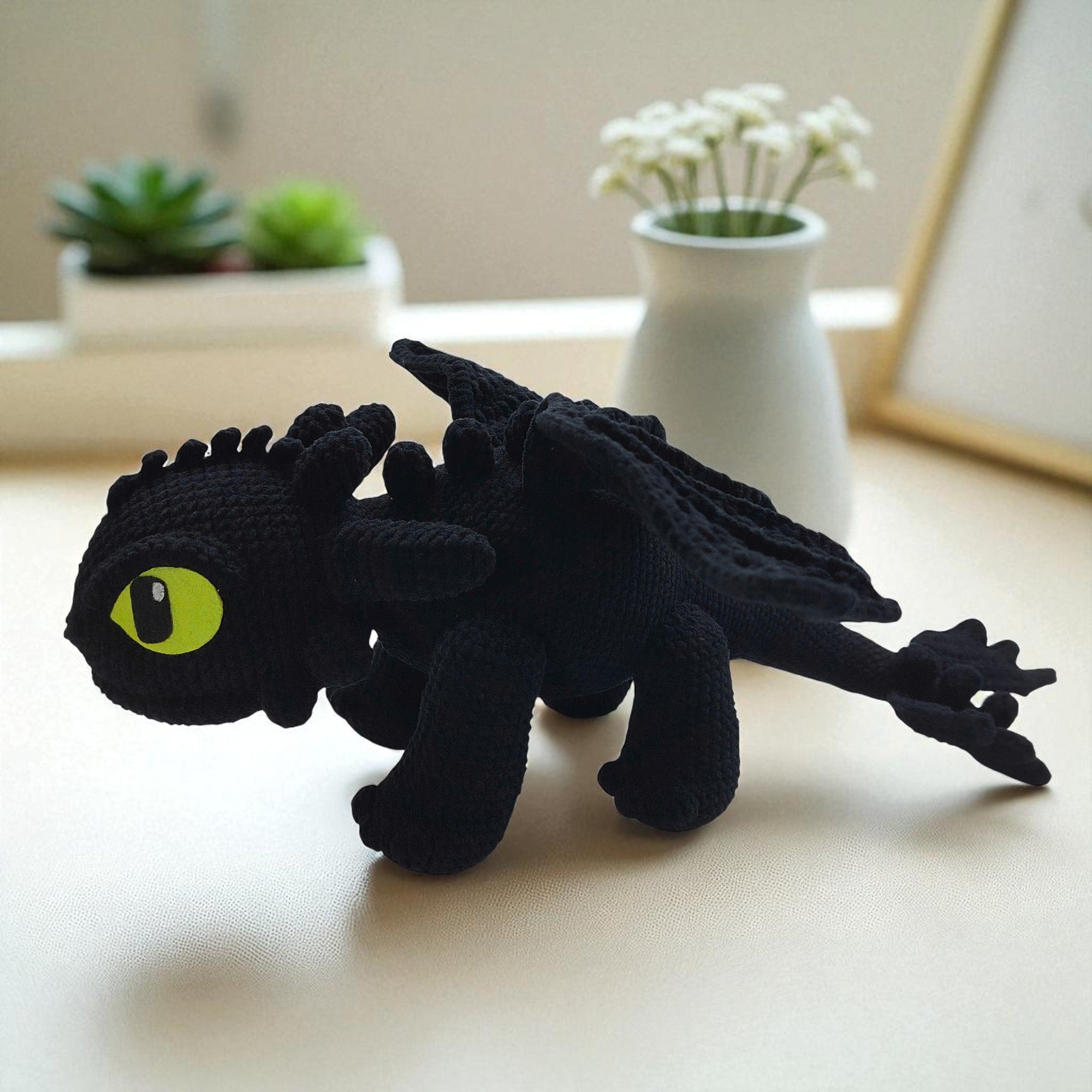 Toothless Dragon Crochet Pattern: Night Fury Amigurumi (PDF Download)